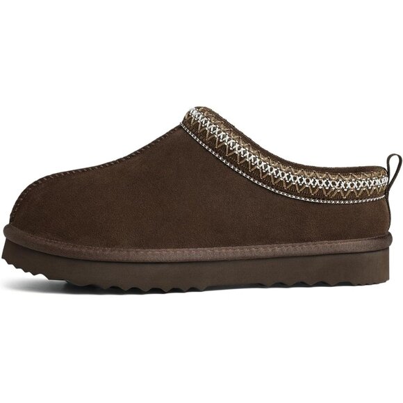 Women's Dusted Cocoa Suede Fuzzy Slippers for Winter Warm House Shoes Cozy Boots - Picture 2 of 6